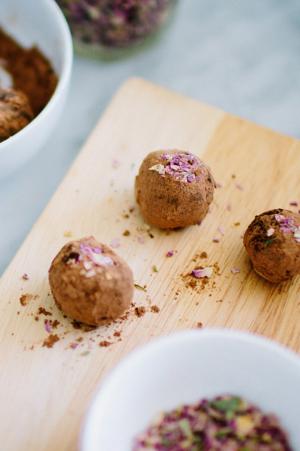 Dark Chocolate Rose Truffles