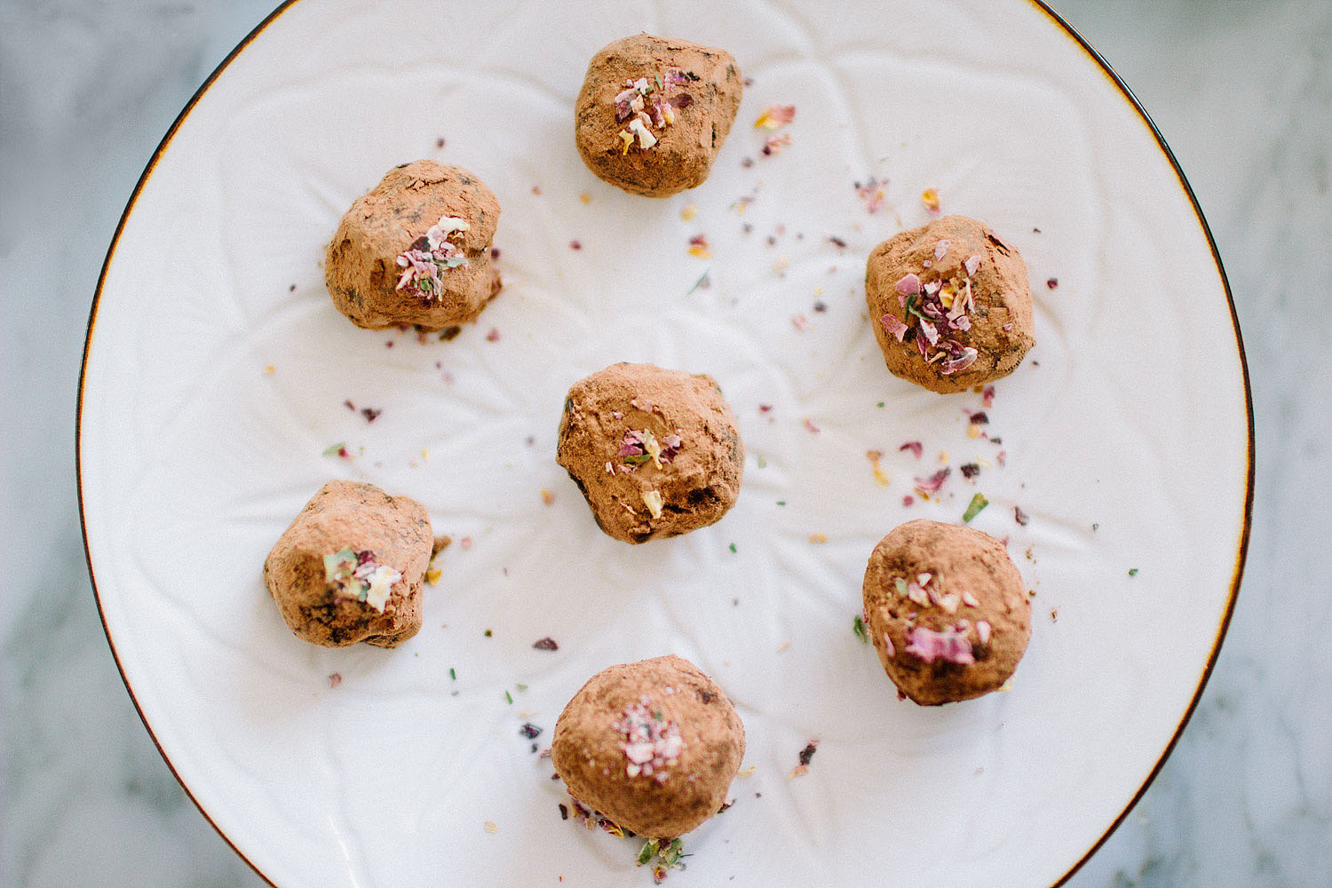 Dark Chocolate Rose Truffles