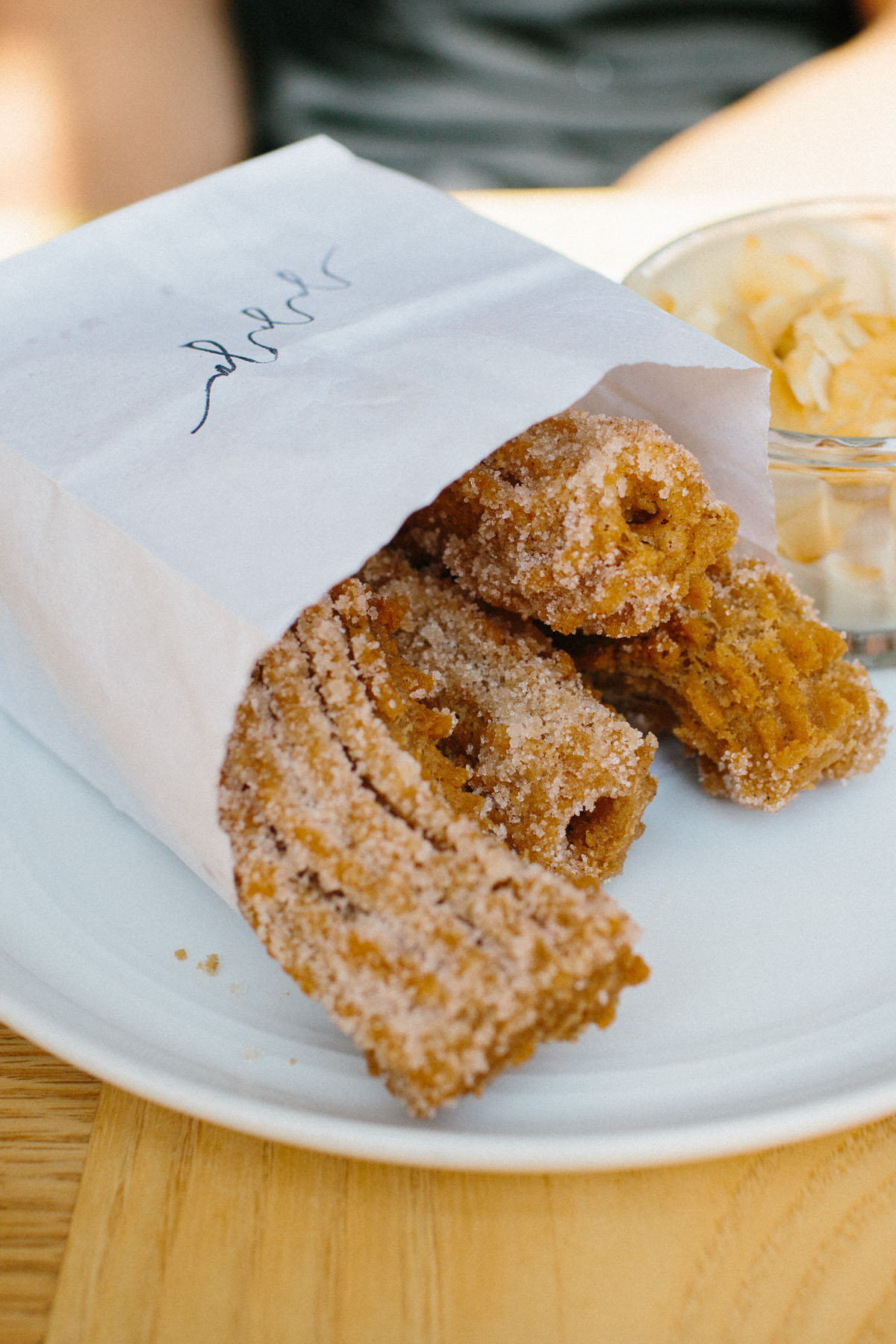 Churros at Jajaja, a Mexican Vegan Restaurant in Chinatown