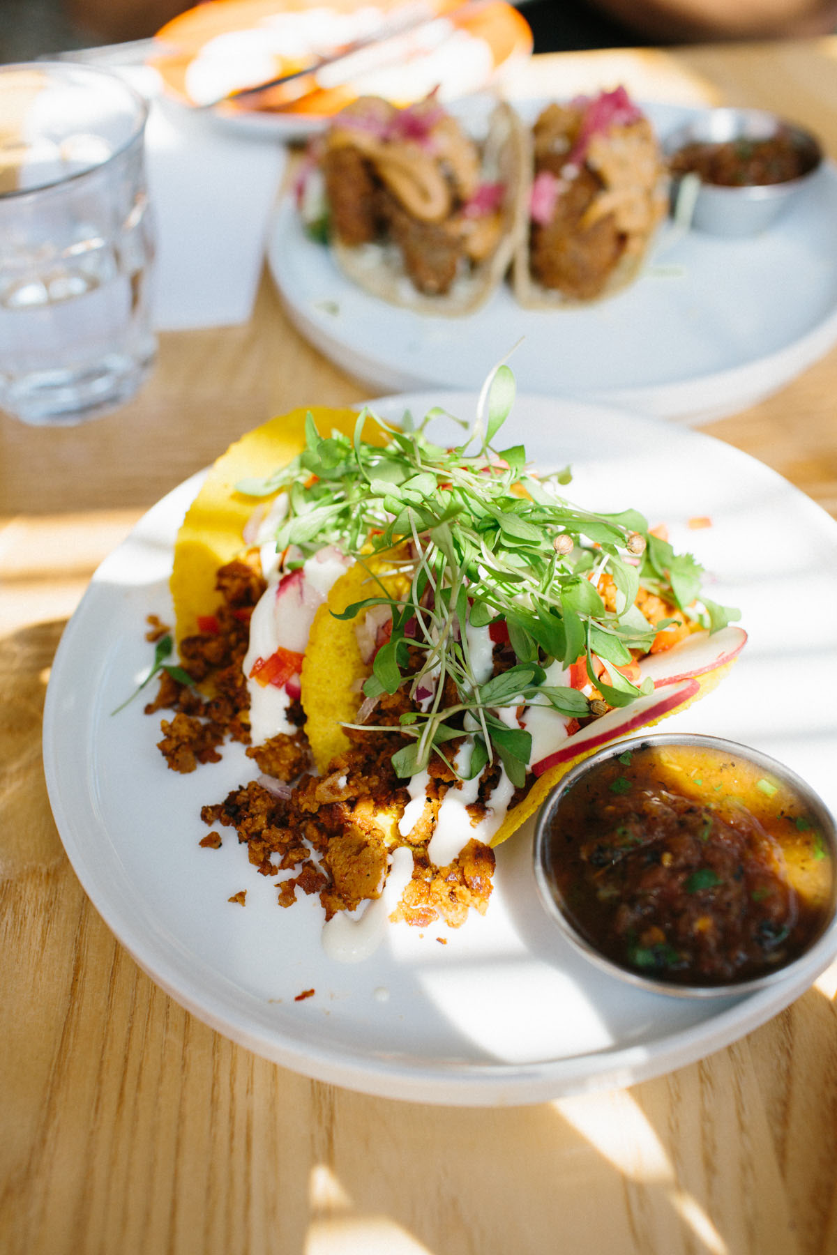 Food at Jajaja, a Mexican Vegan Restaurant in Chinatown