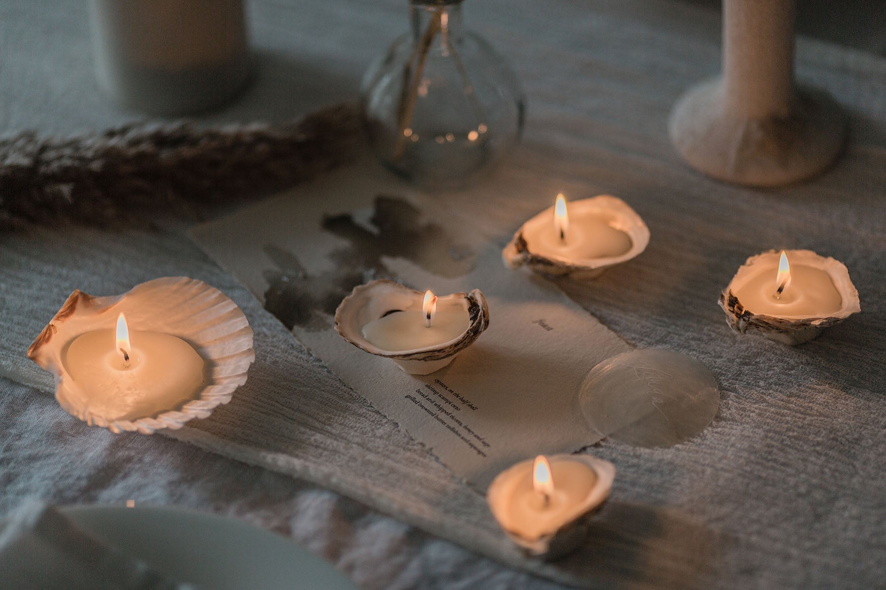 Oyster Shell Candles